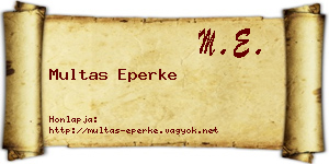 Multas Eperke névjegykártya